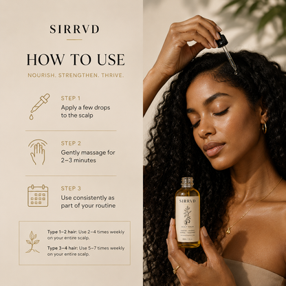 SIRRVD™ Luxury Scalp Serum | Strength, Repair & Growth Support